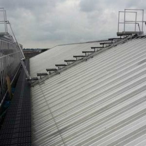 Kee Walk stepped rooftop walkway system for safe access across roofs